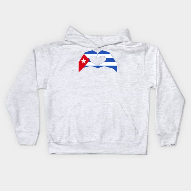 We Heart Cuba Patriot Flag Series Kids Hoodie by Village Values